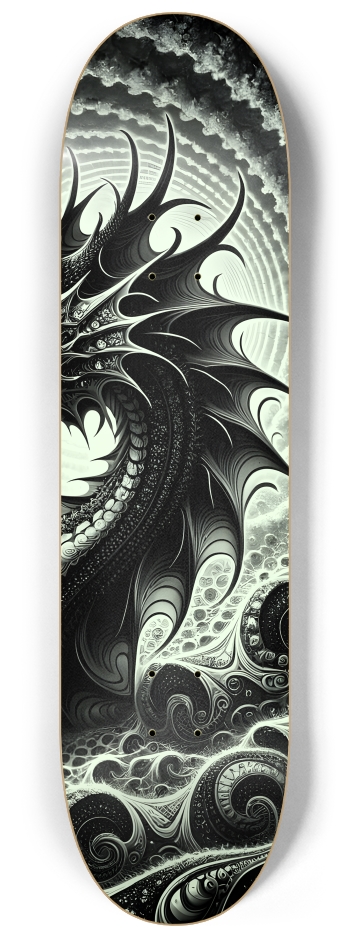 Fractal Coloring Page Dragon #21 #3 8-1/4 Skateboard Deck