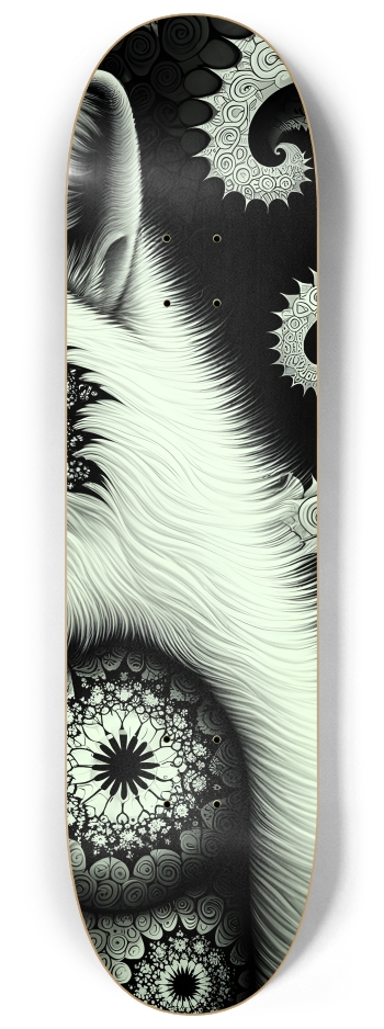 Fractal Coloring Page Fox #13 #3 8-1/4 Skateboard Deck