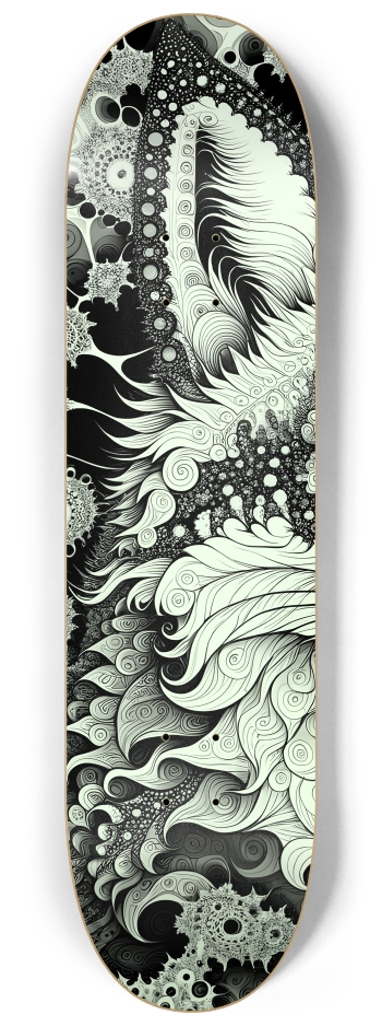 Fractal Coloring Page Fox #23 #1 8-1/4 Skateboard Deck