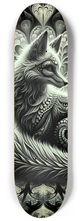 Fractal Coloring Page Fox #18 #2 8-1/4 Skateboard Deck