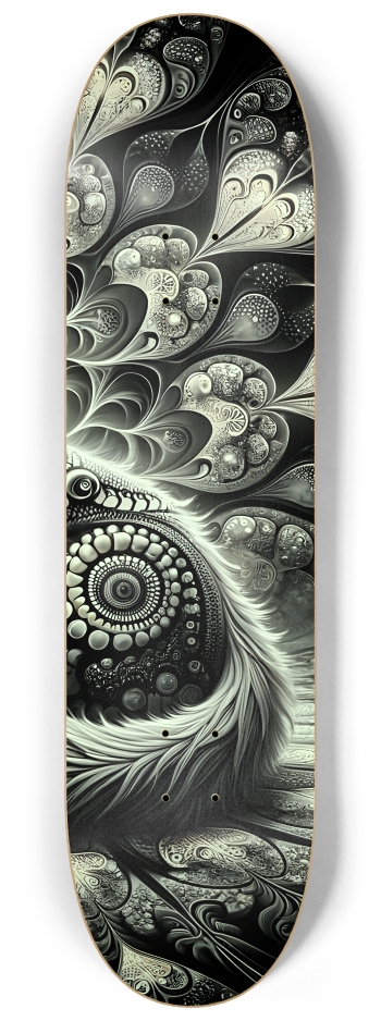 Fractal Coloring Page Fox #18 #3 8-1/4 Skateboard Deck