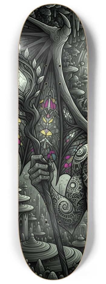 Fractal Coloring Page Dragon #28 #1 8-1/4 Skateboard Deck