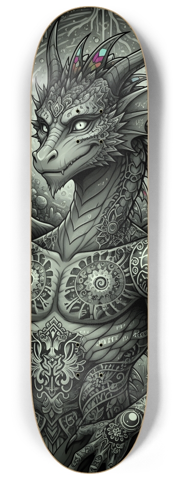 Fractal Coloring Page Dragon #28 #2 8-1/4 Skateboard Deck