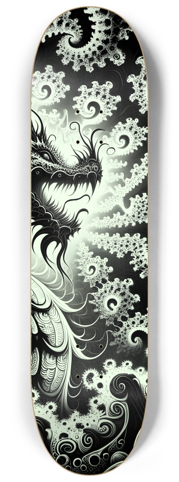 Fractal Coloring Page Dragon #11 #3 8-1/4 Skateboard Deck