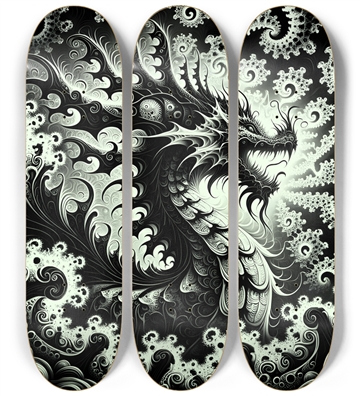 Fractal Coloring Page Dragon #11