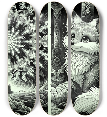 Fractal Coloring Page Fox #8