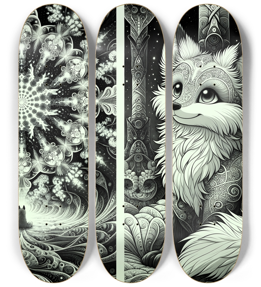 Fractal Coloring Page Fox #8