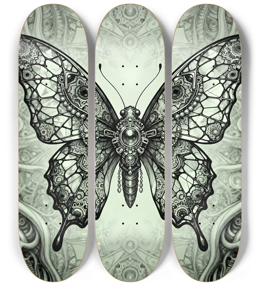 Fractal Anime Butterfly #4 3 Deck Wall Series
