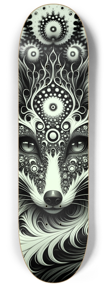 Fractal Coloring Page Fox #14 #2 8-1/4 Skateboard Deck