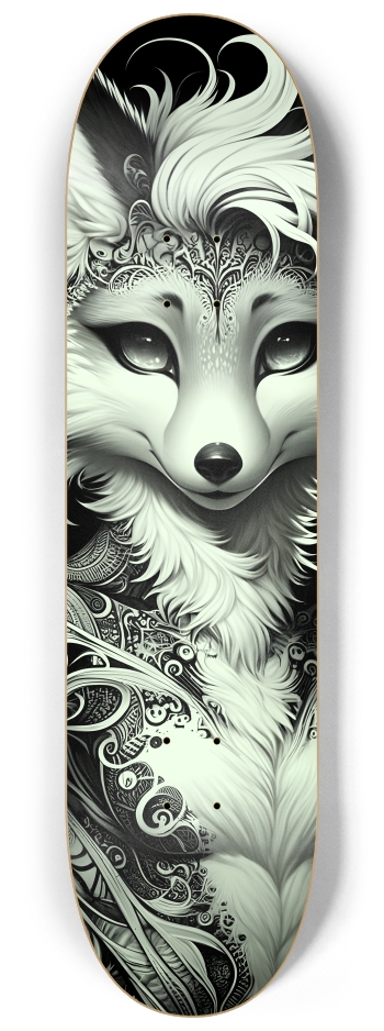 Fractal Coloring Page Fox #31 #3 8-1/4 Skateboard Deck