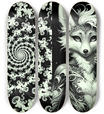 Fractal Coloring Page Fox #31