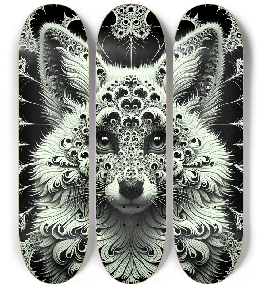 Fractal Coloring Page Fox #25