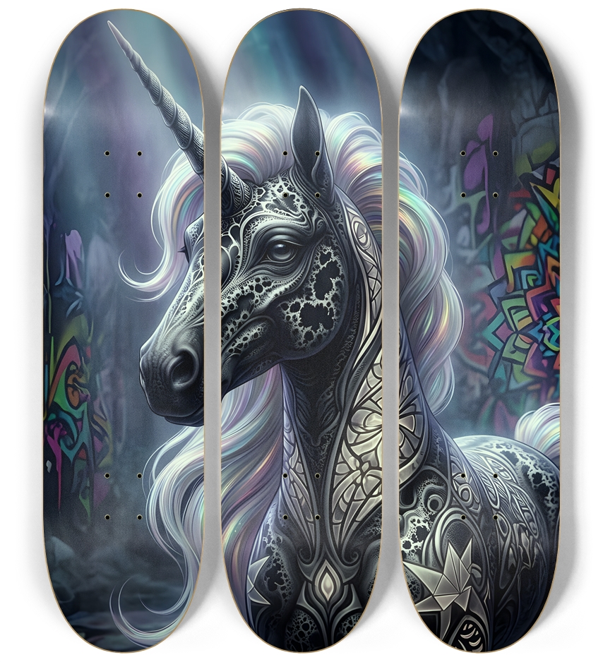 Fractal Unicorn #16 3 Deck Wall Series