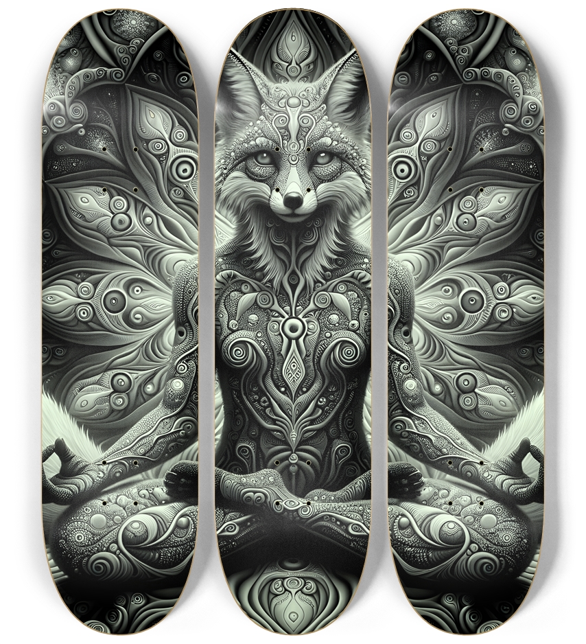 Fractal Coloring Page Fox #17