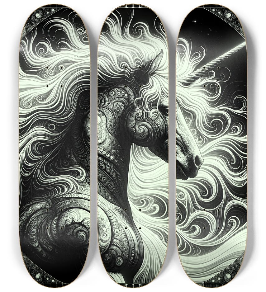 Fractal Unicorn #5 3 Deck Wall Series