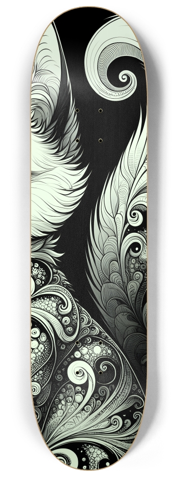 Fractal Coloring Page Fox #10 #3 8-1/4 Skateboard Deck