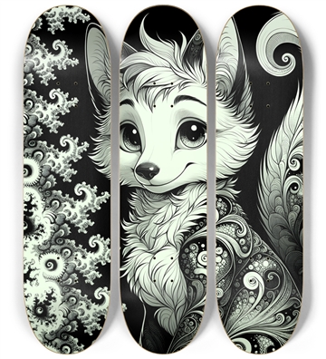 Fractal Coloring Page Fox #10