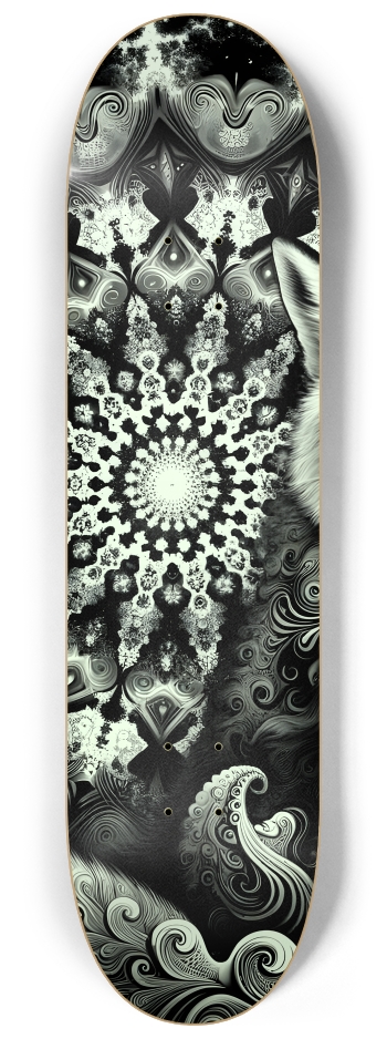 Fractal Coloring Page Fox #28 #2 8-1/4 Skateboard Deck
