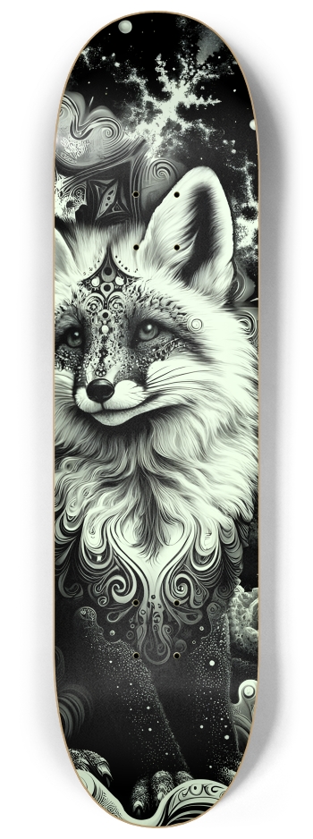 Fractal Coloring Page Fox #28 #3 8-1/4 Skateboard Deck