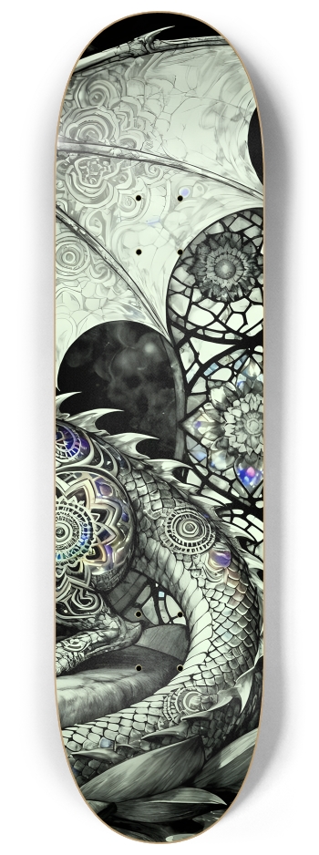 Fractal Coloring Page Dragon #23 #3 8-1/4 Skateboard Deck