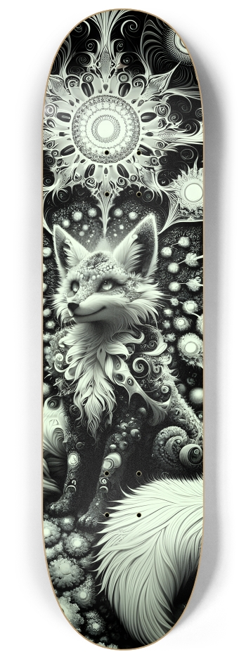 Fractal Coloring Page Fox #1 #1 8-1/4 Skateboard Deck