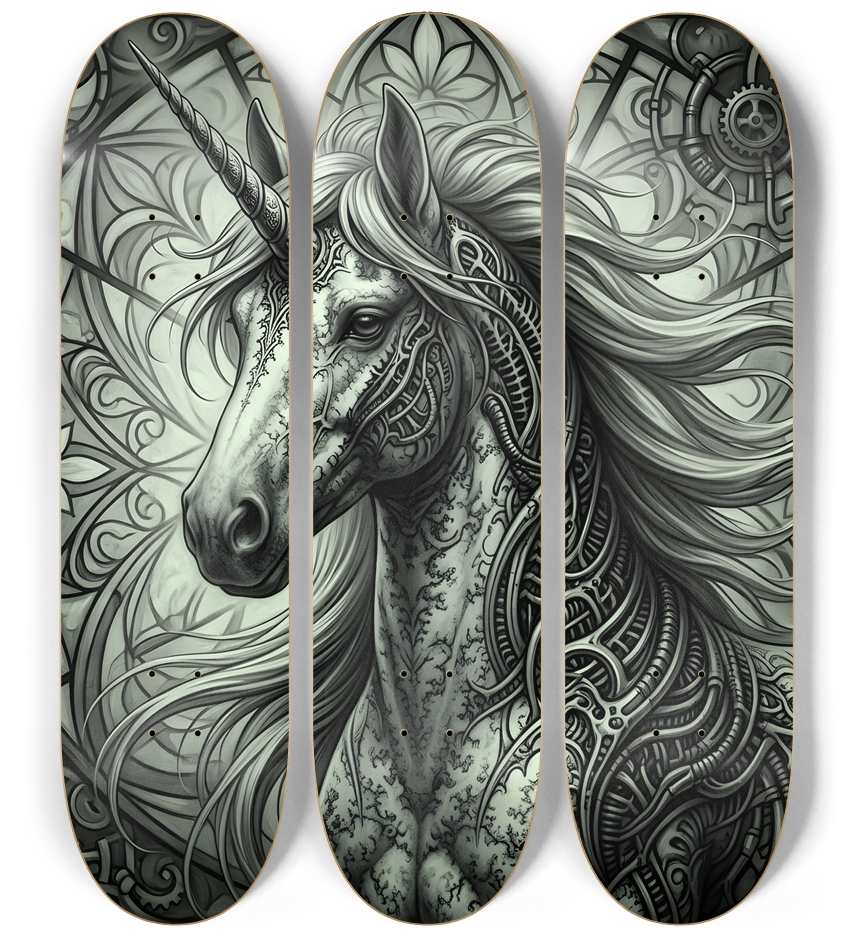 Fractal Unicorn #6 3 Deck Wall Series