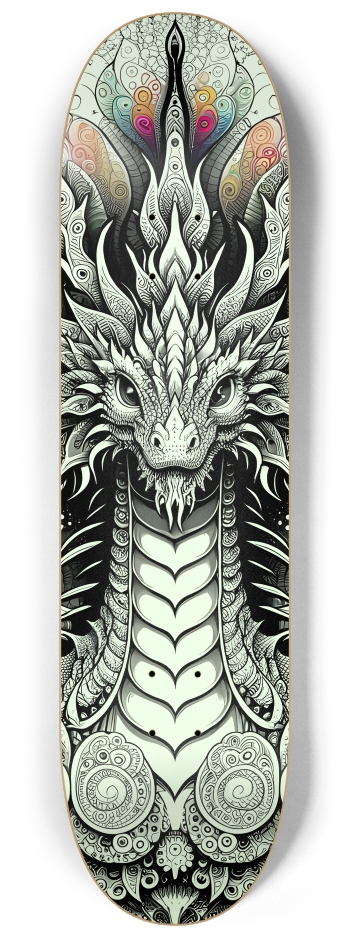 Fractal Coloring Page Dragon #24 #2 8-1/4 Skateboard Deck