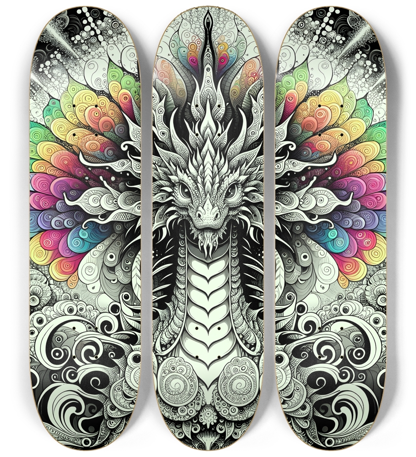 Fractal Coloring Page Dragon #24