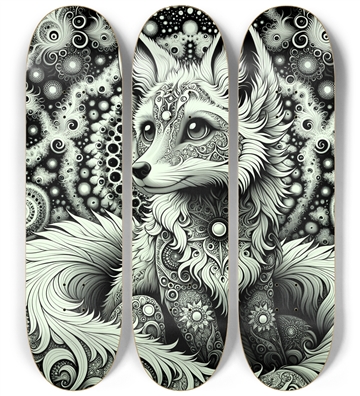 Fractal Coloring Page Fox #30