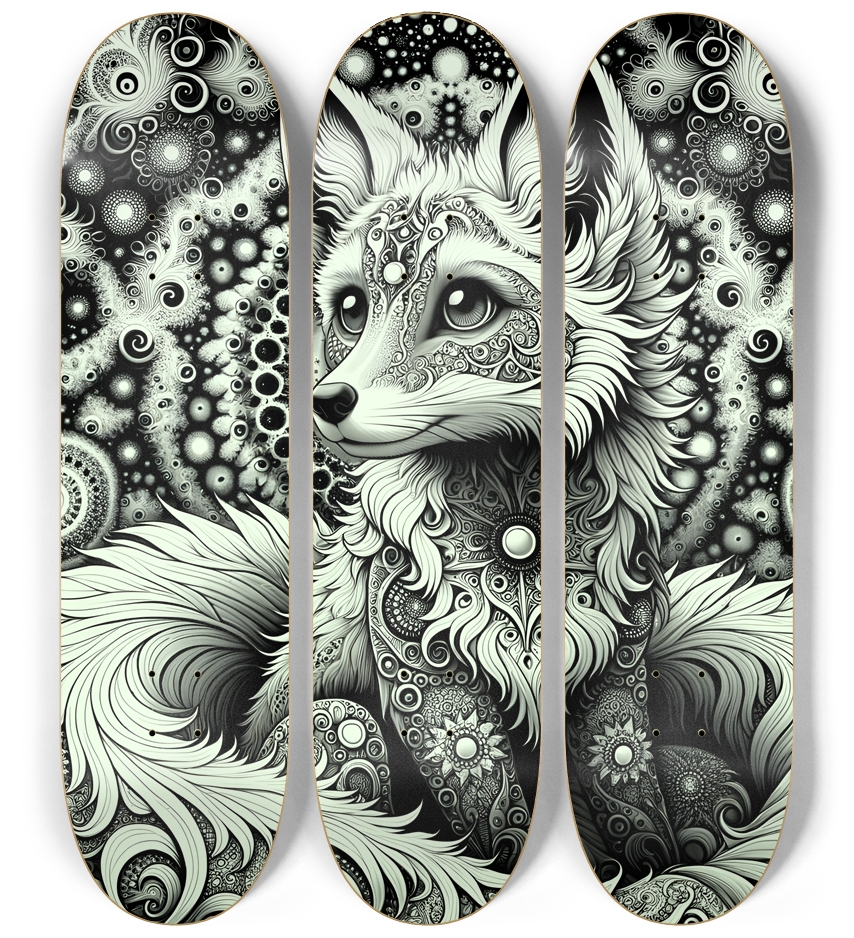 Fractal Coloring Page Fox #30