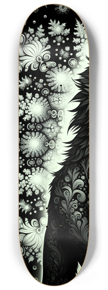 Fractal Coloring Page Fox #24 #1 8-1/4 Skateboard Deck