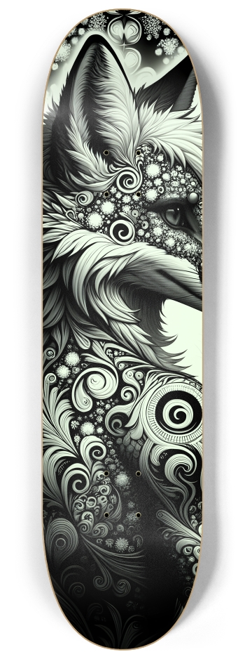 Fractal Coloring Page Fox #24 #2 8-1/4 Skateboard Deck