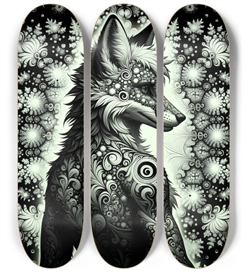 Fractal Coloring Page Fox #24