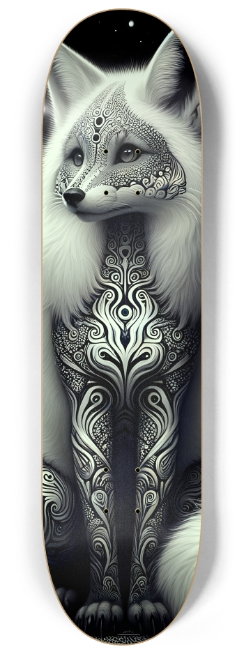 Fractal Coloring Page Fox #2 #3 8-1/4 Skateboard Deck