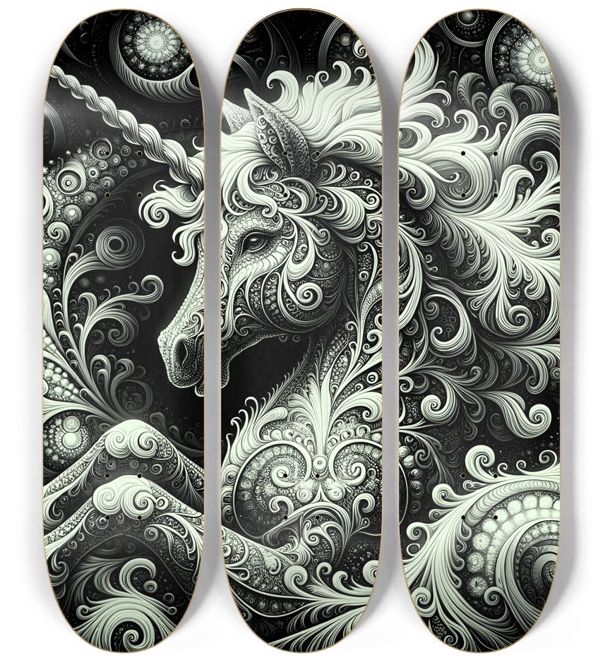 Fractal Unicorn #4 3 Deck Wall Series