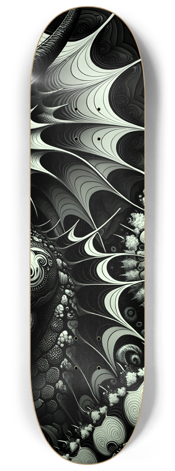 Fractal Coloring Page Dragon #25 #3 8-1/4 Skateboard Deck
