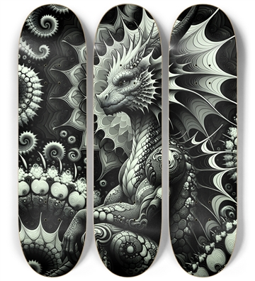 Fractal Coloring Page Dragon #25