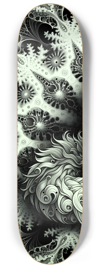 Fractal Coloring Page Fox #16 #1 8-1/4 Skateboard Deck