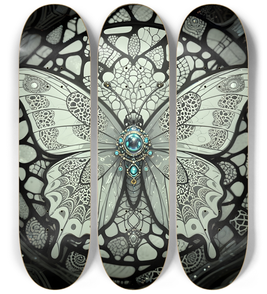 Fractal Anime Butterfly #5 3 Deck Wall Series