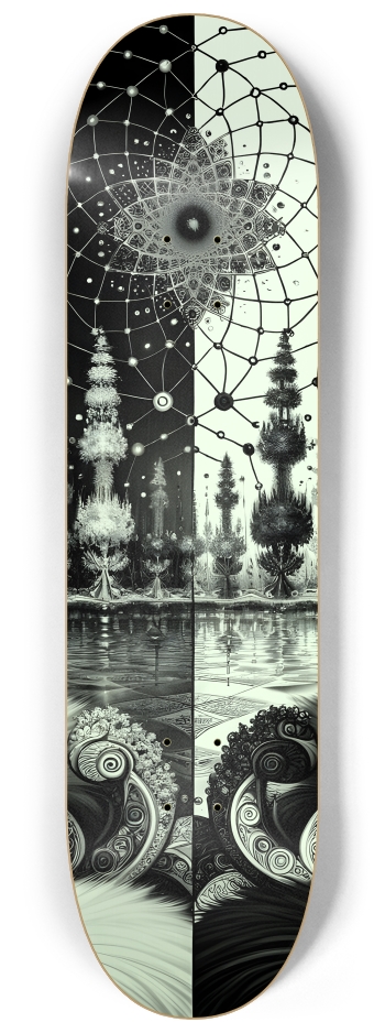 Fractal Coloring Page Fox #11 #2 8-1/4 Skateboard Deck