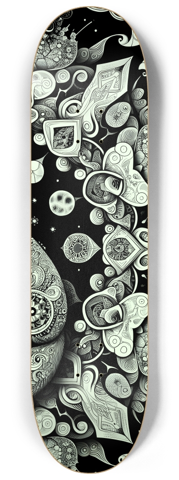 Fractal Coloring Page Fox #26 #3 8-1/4 Skateboard Deck