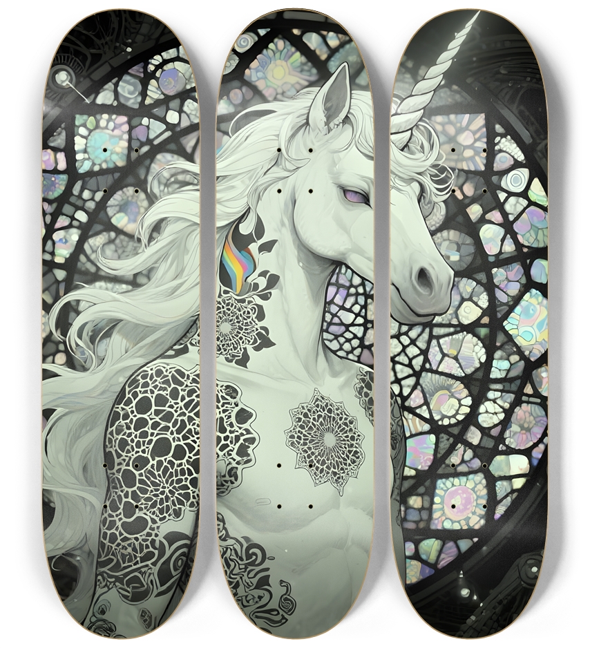 Fractal Unicorn #30 3 Deck Wall Series