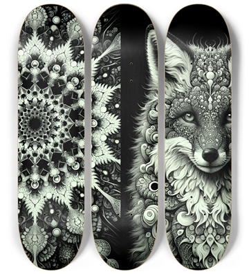 Fractal Coloring Page Fox #9