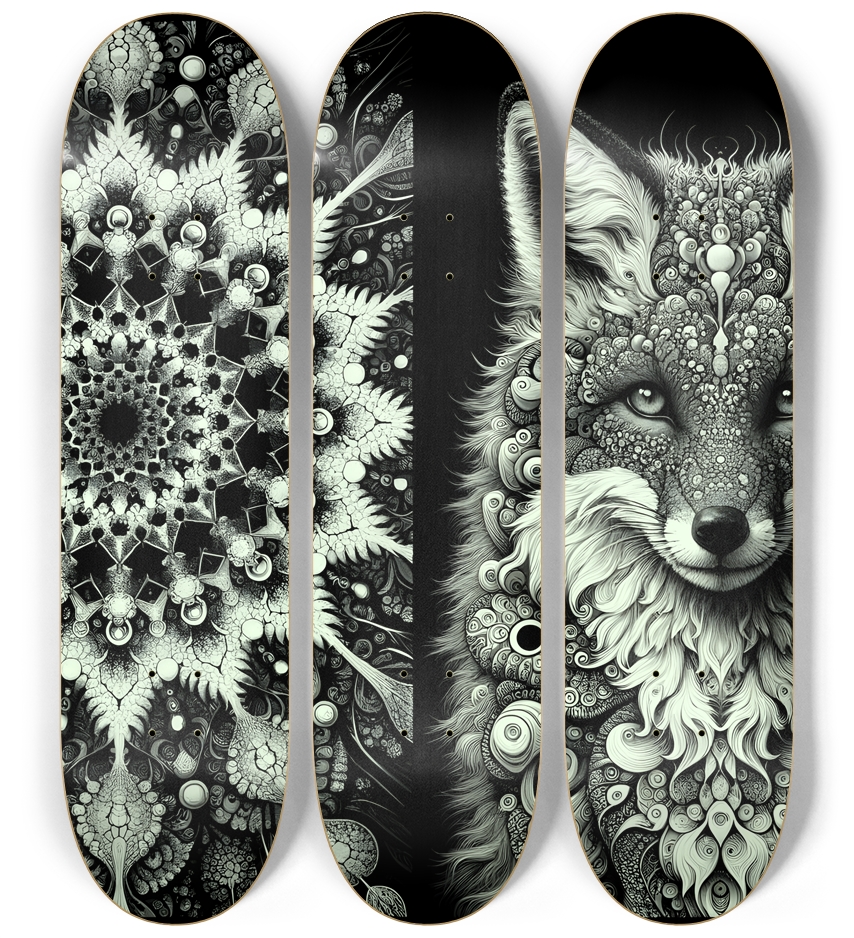 Fractal Coloring Page Fox #9