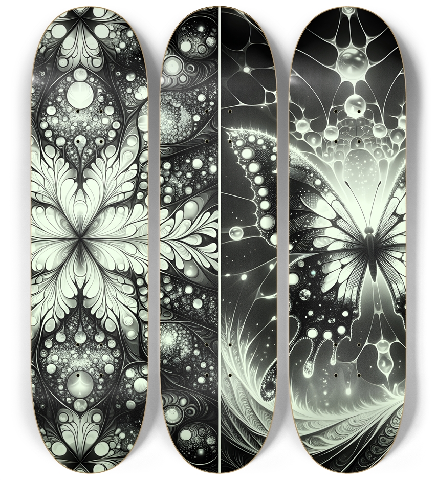 Fractal Anime Butterfly #10 3 Deck Wall Series
