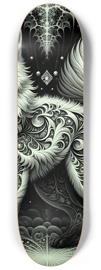 Fractal Coloring Page Fox #4 #2 8-1/4 Skateboard Deck