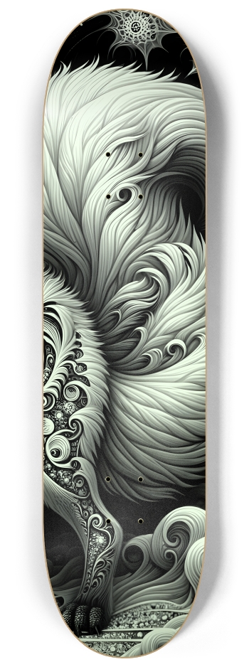 Fractal Coloring Page Fox #4 #3 8-1/4 Skateboard Deck
