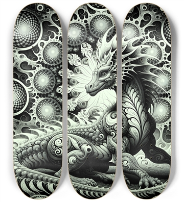 Fractal Coloring Page Dragon #6
