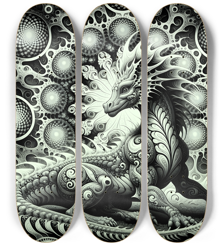 Fractal Coloring Page Dragon #6