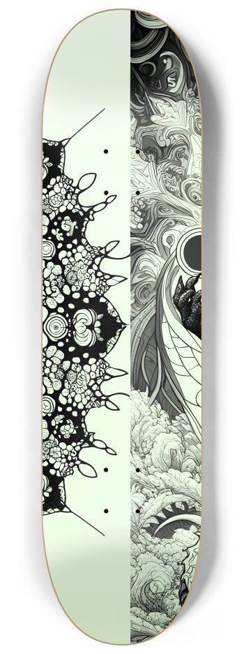 Fractal Coloring Page Dragon #19 #2 8-1/4 Skateboard Deck